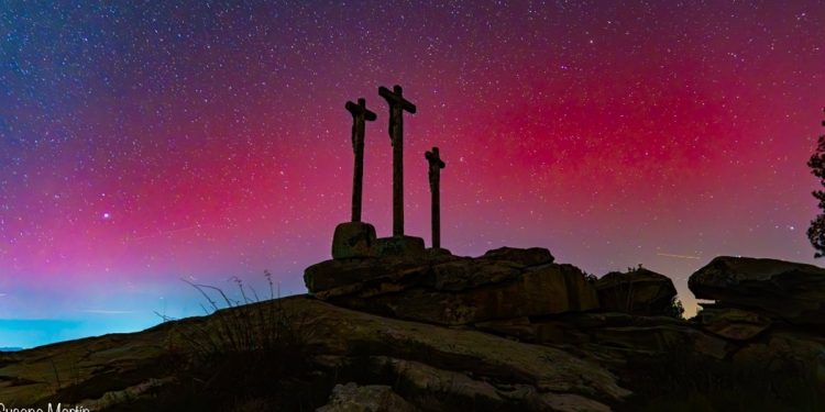 Auroras boreales en Año Nuevo. Foto: Susana Martín