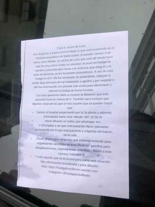 La misteriosa carta que ha aparecido en los coches de León 2