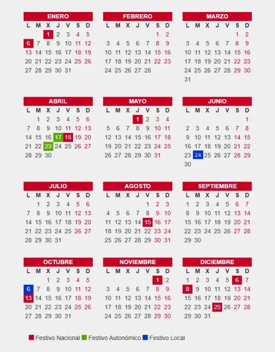 Este es el calendario de festivos en León en 2025 1