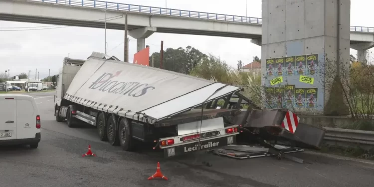 Grúa cae de un camión