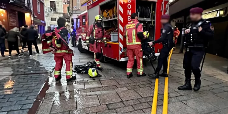 Incendio en un restaurante de León