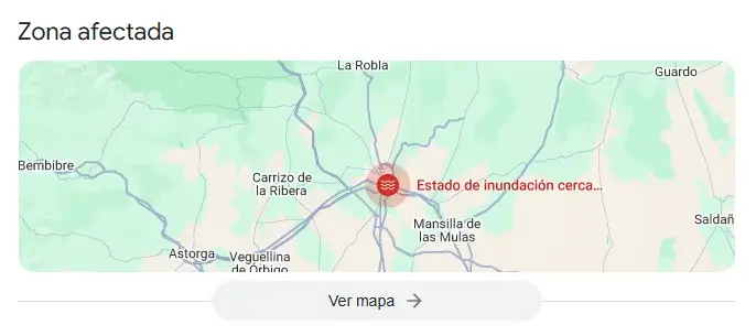 Una alerta de Google prevé inundaciones en León 2