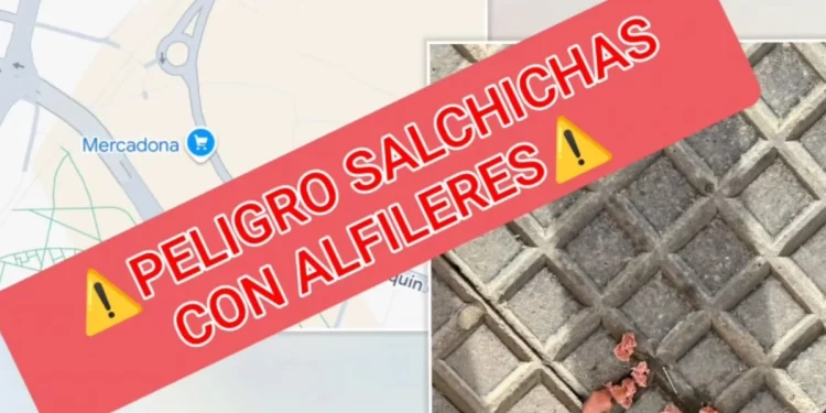 Alerta por salchichas con alfileres en León 1