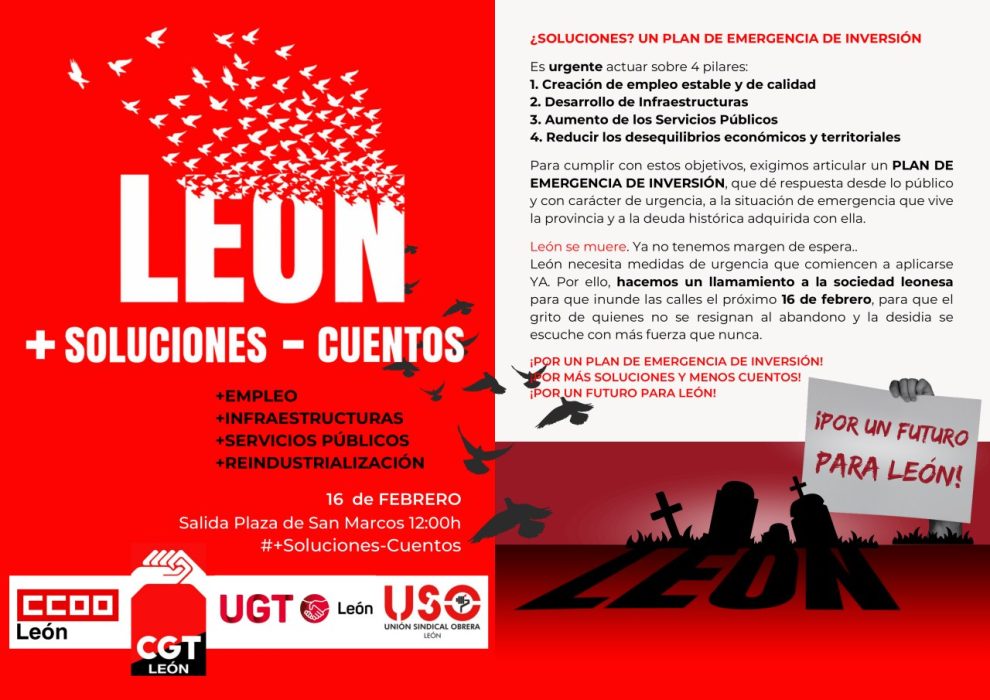 Manifestación 16F en León: horario y recorrido 1