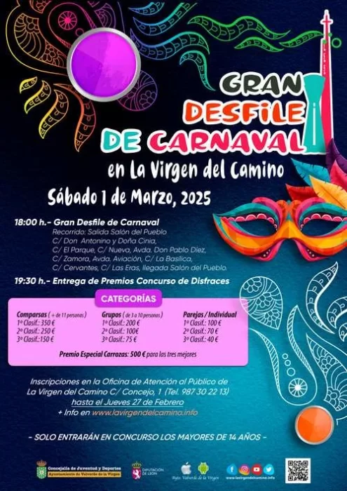 Programa completo del Carnaval de La Virgen del Camino 2025 1