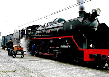 Locomotora Mikado en León