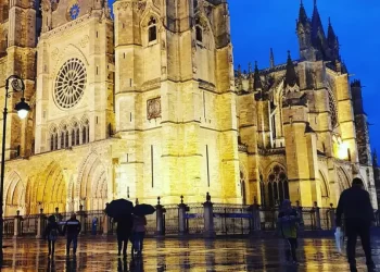 Fuerte lluvia en León